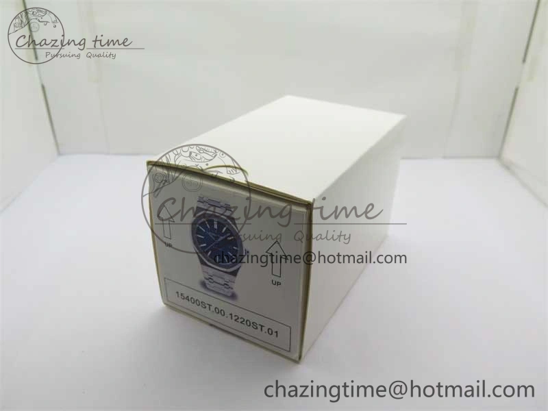 Royal Oak 41mm 15400 SS RSF 1:1 Best Edition Blue Textured Dial on SS Bracelet A3120 Super Clone