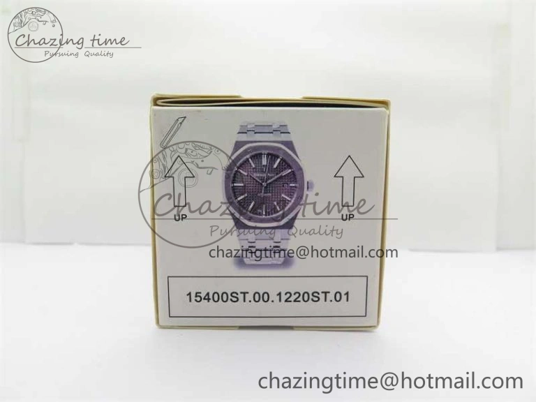 Royal Oak 41mm 15400 SS RSF 1:1 Best Edition Gray Textured Dial on SS Bracelet A3120 Super Clone