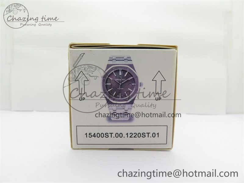Royal Oak 41mm 15400 SS RSF 1:1 Best Edition Gray Textured Dial on SS Bracelet A3120 Super Clone