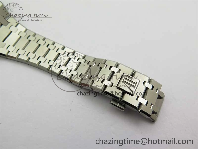 Royal Oak 41mm 15400 SS RSF 1:1 Best Edition Gray Textured Dial on SS Bracelet A3120 Super Clone