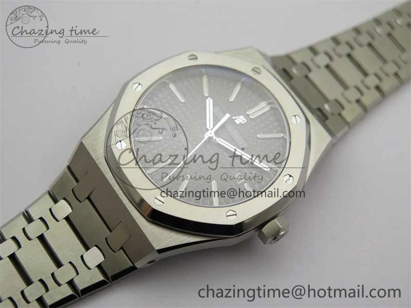 Royal Oak 41mm 15400 SS RSF 1:1 Best Edition Gray Textured Dial on SS Bracelet A3120 Super Clone