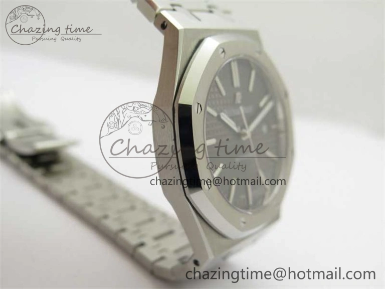 Royal Oak 41mm 15400 SS RSF 1:1 Best Edition Gray Textured Dial on SS Bracelet A3120 Super Clone
