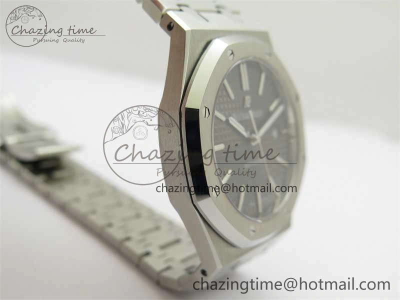 Royal Oak 41mm 15400 SS RSF 1:1 Best Edition Gray Textured Dial on SS Bracelet A3120 Super Clone