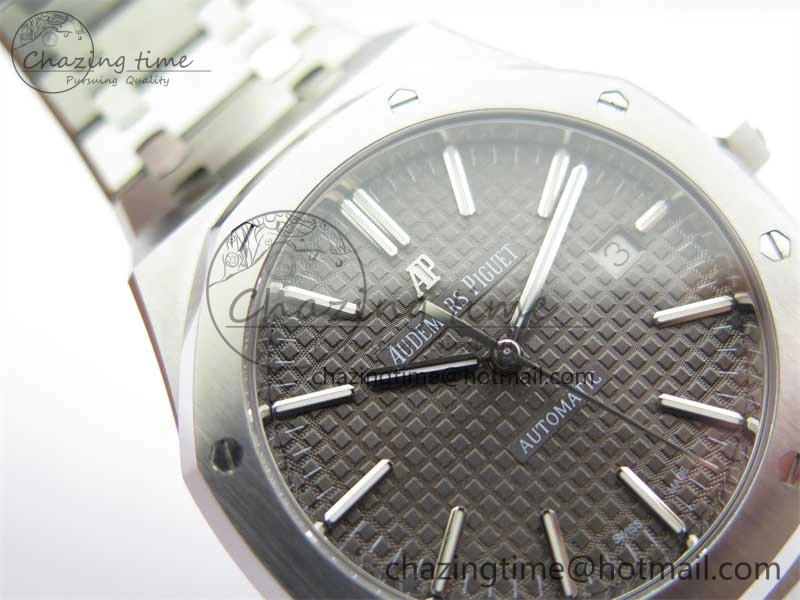 Royal Oak 41mm 15400 SS RSF 1:1 Best Edition Gray Textured Dial on SS Bracelet A3120 Super Clone