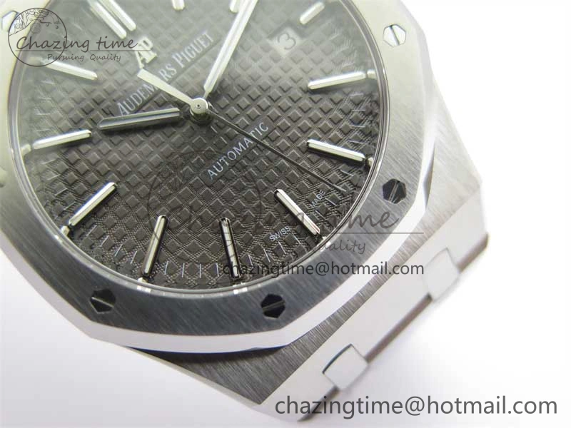 Royal Oak 41mm 15400 SS RSF 1:1 Best Edition Gray Textured Dial on SS Bracelet A3120 Super Clone