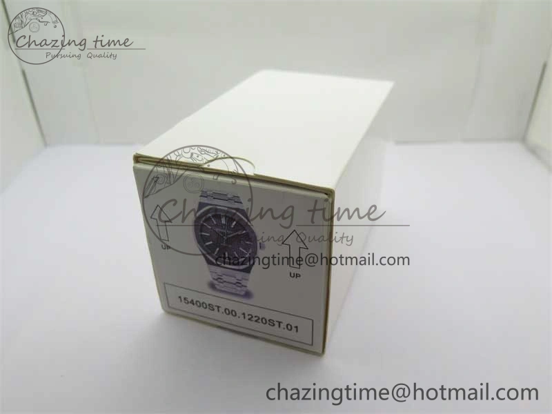 Royal Oak 41mm 15400 SS RSF 1:1 Best Edition Gray Textured Dial on SS Bracelet A3120 Super Clone