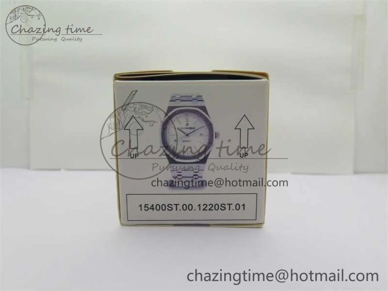 Royal Oak 41mm 15400 SS RSF 1:1 Best Edition White Textured Dial on SS Bracelet A3120 Super Clone