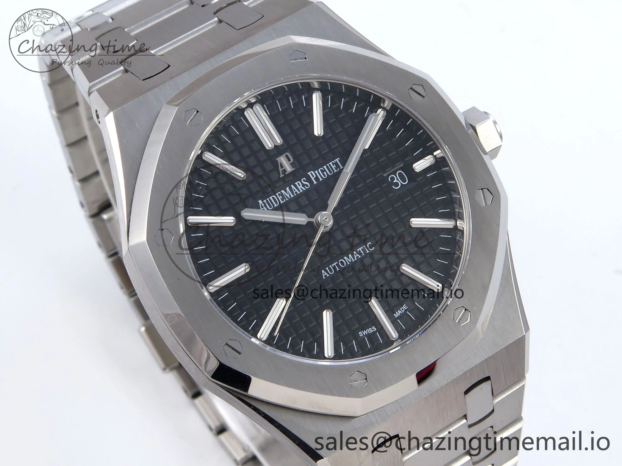 Royal Oak 41mm 15400 SS TKF 1:1 Best Edition Black Dial on SS Bracelet SA4302 Super Clone