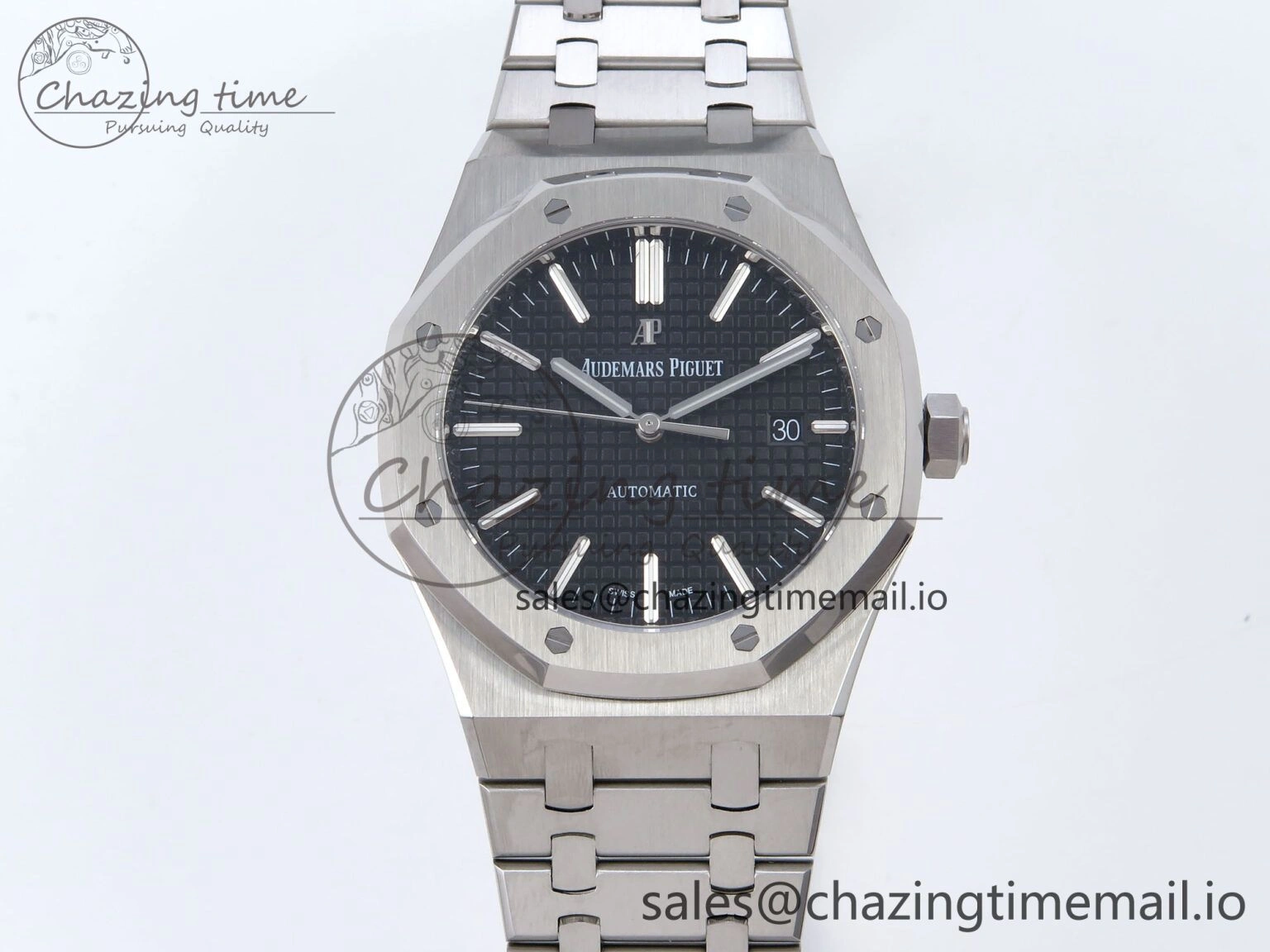 Royal Oak 41mm 15400 SS TKF 1:1 Best Edition Black Dial on SS Bracelet SA4302 Super Clone