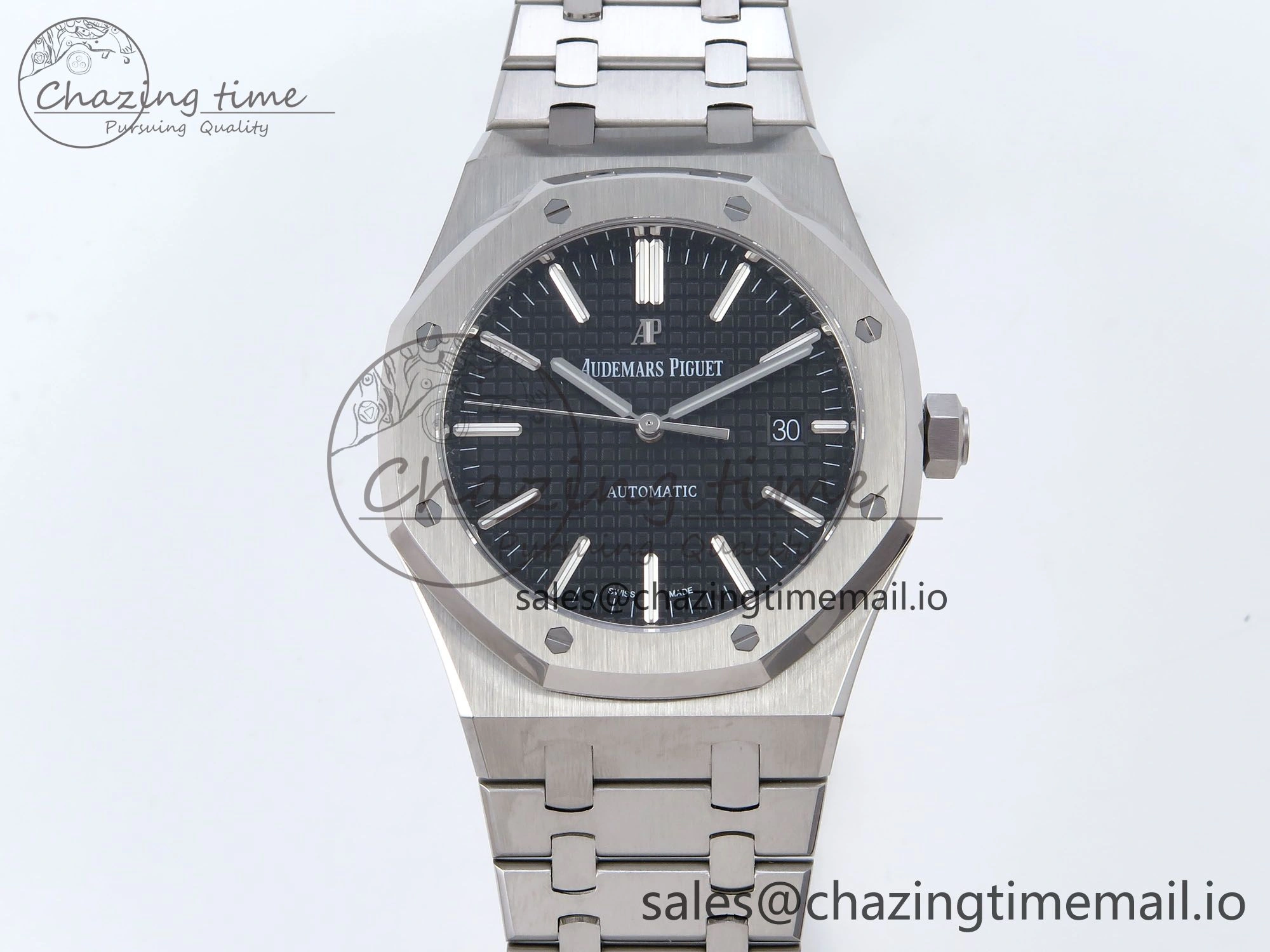 Royal Oak 41mm 15400 SS TKF 1:1 Best Edition Black Dial on SS Bracelet SA4302 Super Clone