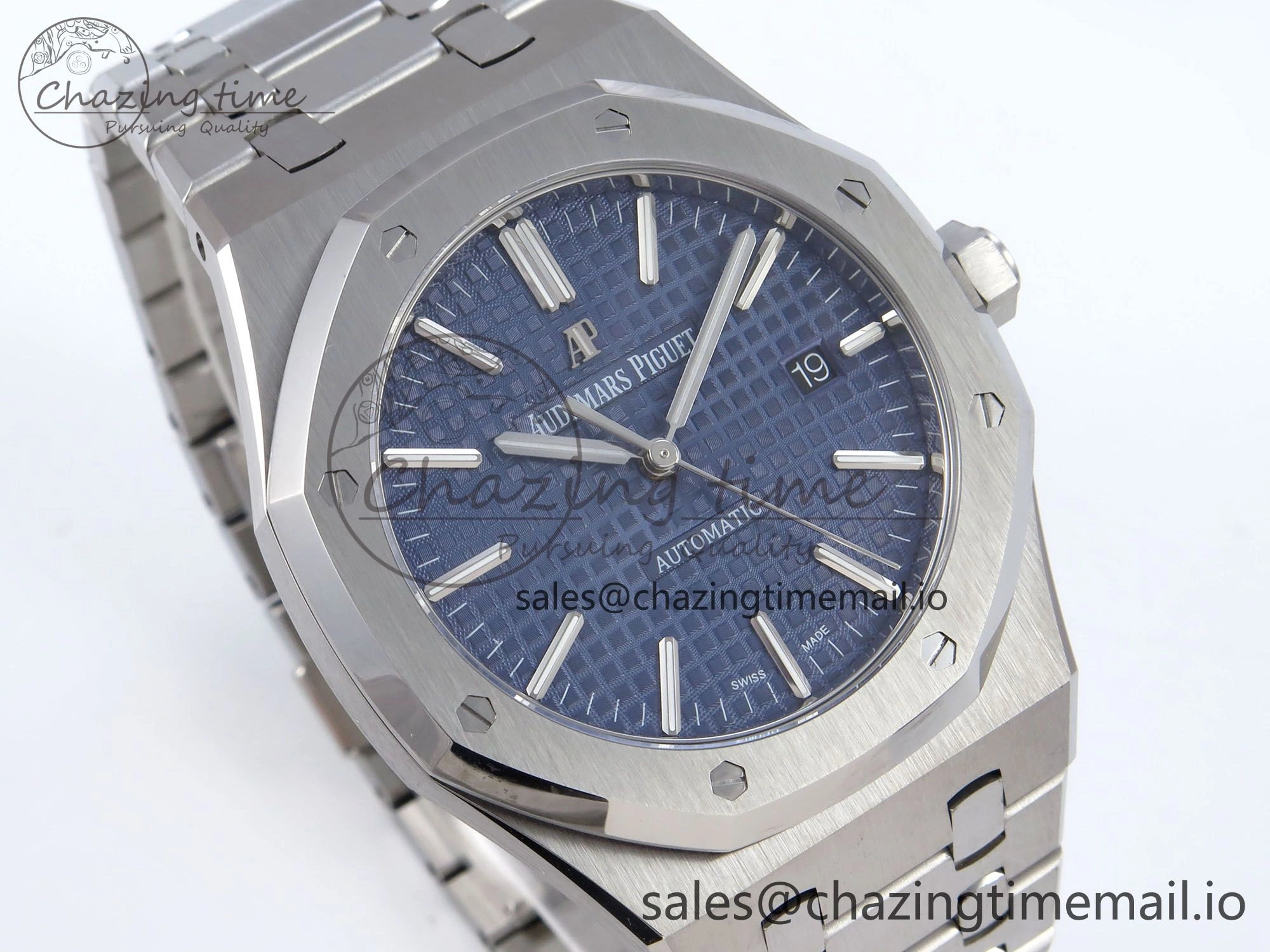 Royal Oak 41mm 15400 SS TKF 1:1 Best Edition Blue Dial on SS Bracelet SA4302 Super Clone