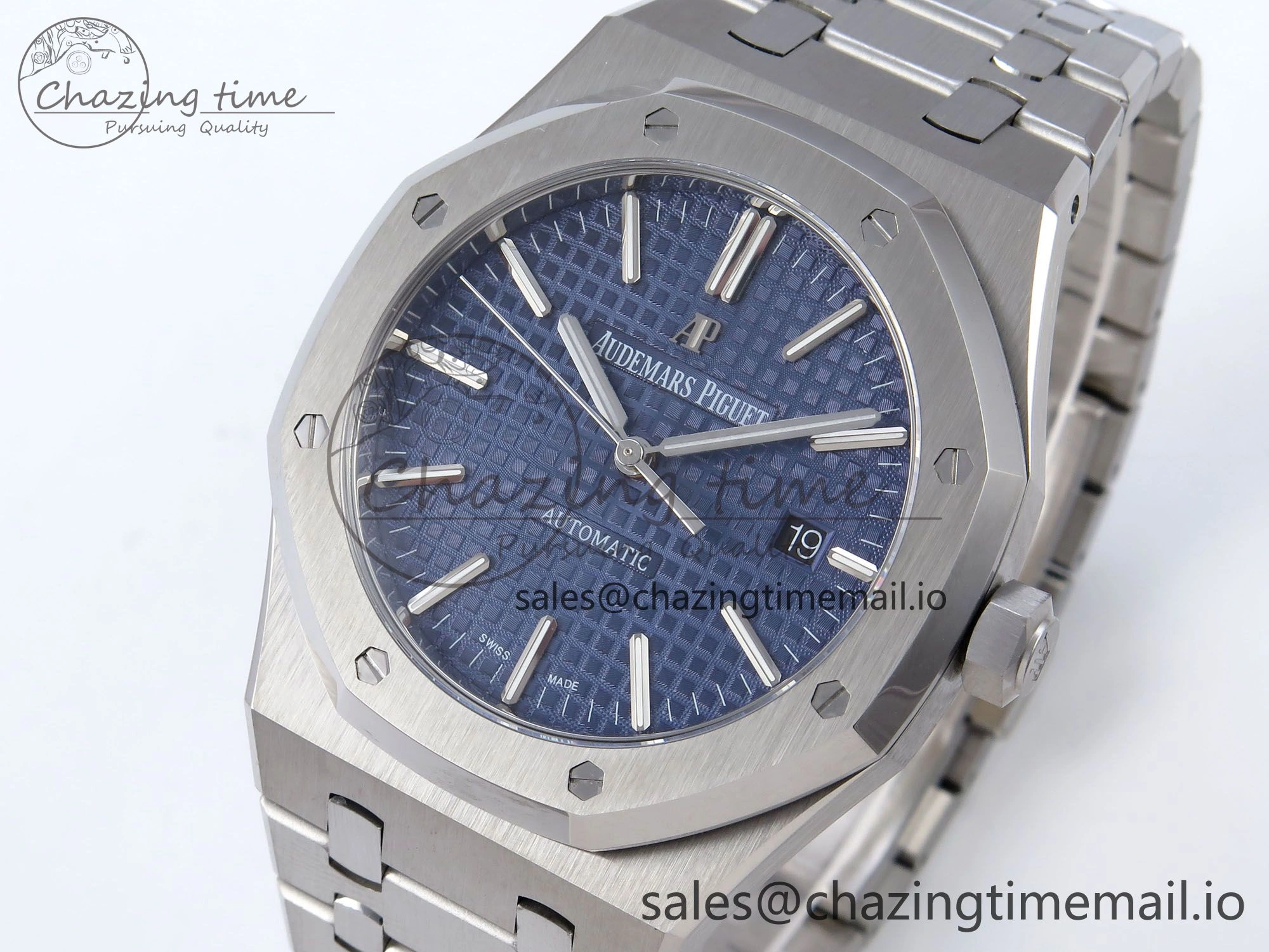 Royal Oak 41mm 15400 SS TKF 1:1 Best Edition Blue Dial on SS Bracelet SA4302 Super Clone