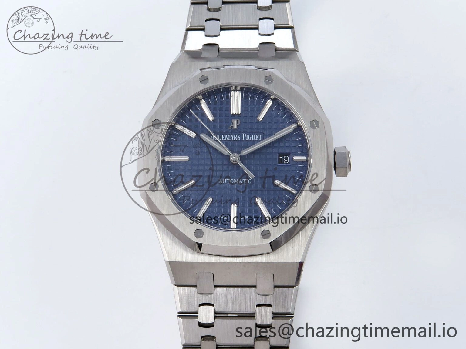Royal Oak 41mm 15400 SS TKF 1:1 Best Edition Blue Dial on SS Bracelet SA4302 Super Clone
