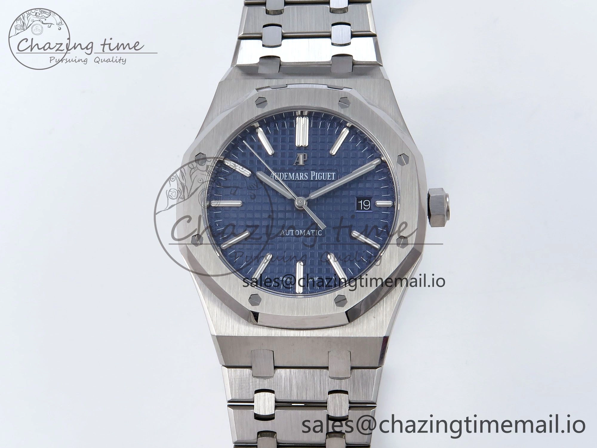 Royal Oak 41mm 15400 SS TKF 1:1 Best Edition Blue Dial on SS Bracelet SA4302 Super Clone