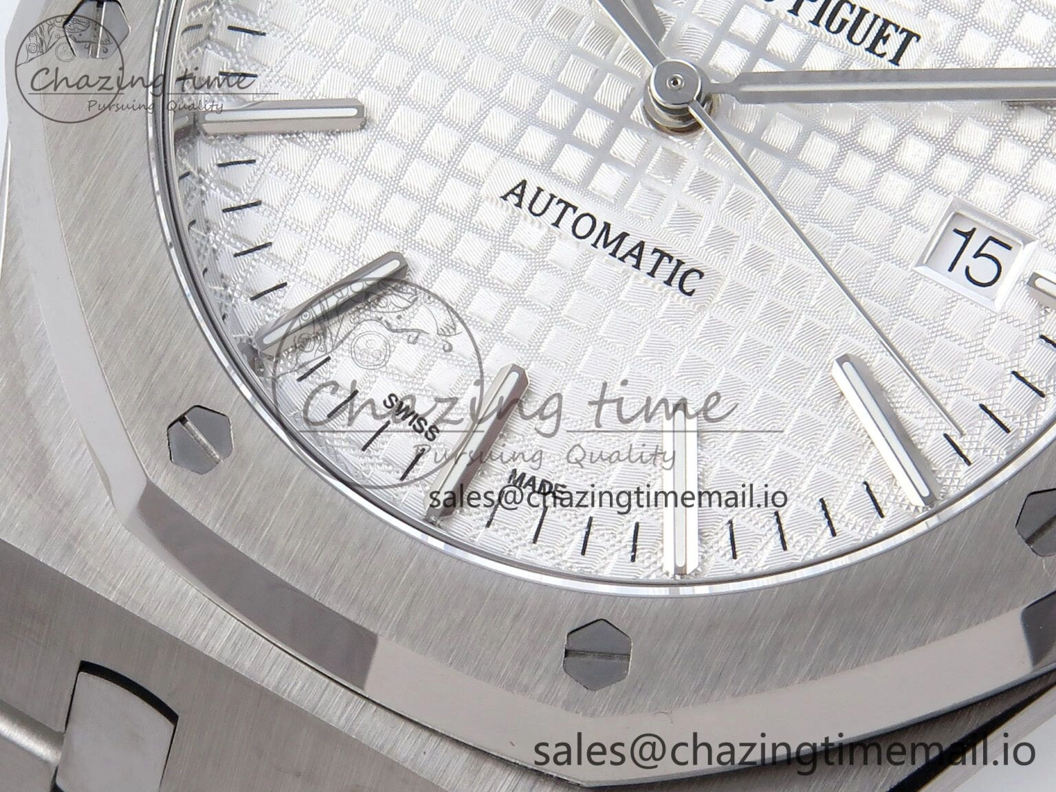 Royal Oak 41mm 15400 SS TKF 1:1 Best Edition White Dial on SS Bracelet SA4302 Super Clone