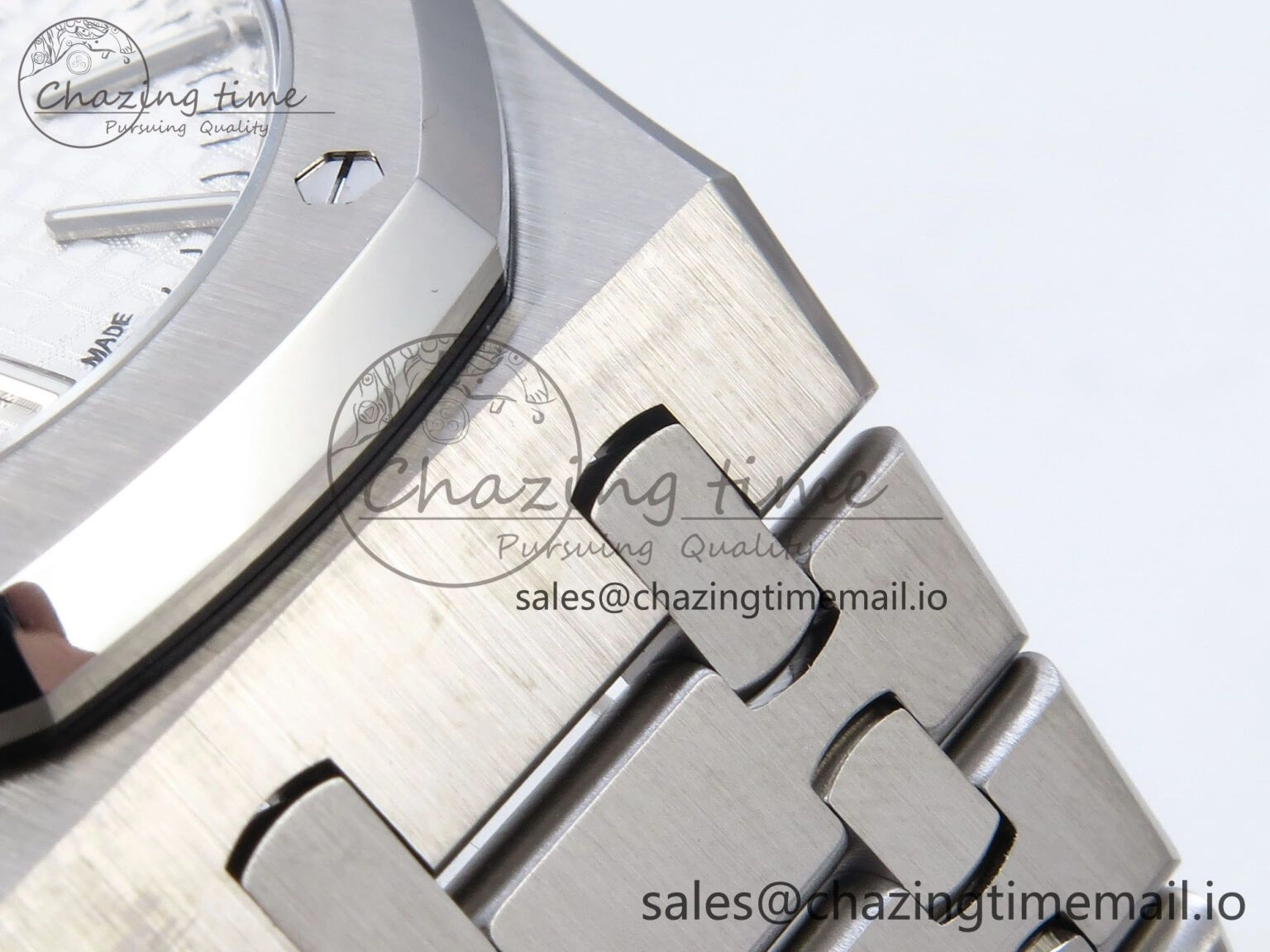 Royal Oak 41mm 15400 SS TKF 1:1 Best Edition White Dial on SS Bracelet SA4302 Super Clone