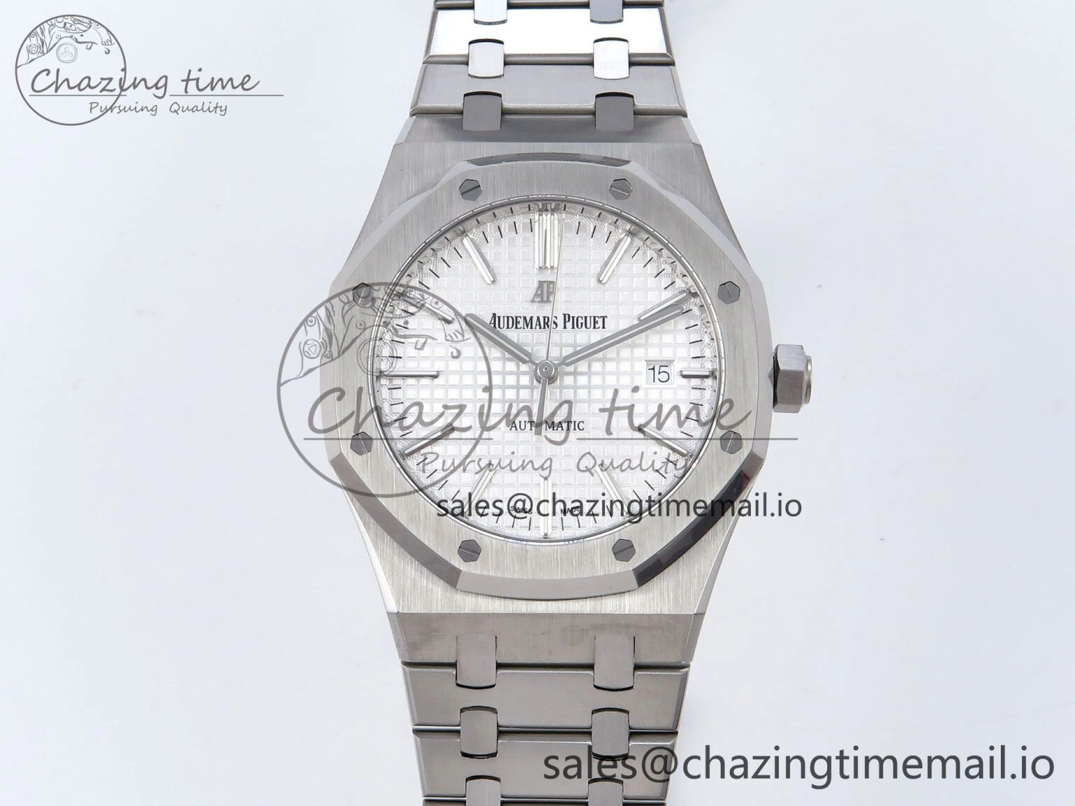 Royal Oak 41mm 15400 SS TKF 1:1 Best Edition White Dial on SS Bracelet SA4302 Super Clone