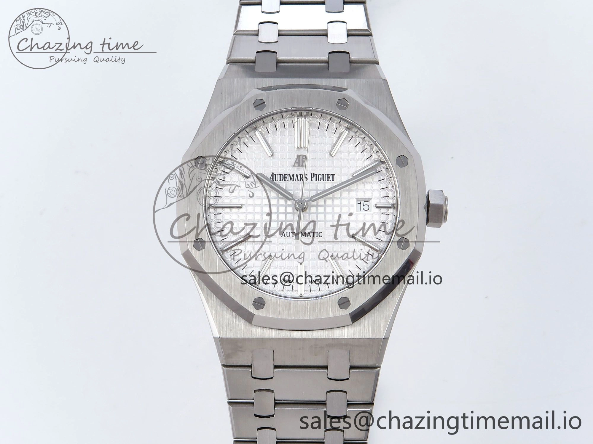 Royal Oak 41mm 15400 SS TKF 1:1 Best Edition White Dial on SS Bracelet SA4302 Super Clone