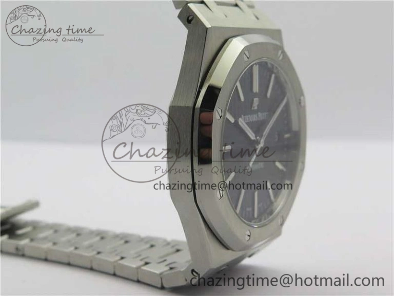 Royal Oak 41mm 15400 SS Z+F 1:1 Best Edition Black Textured Dial on SS Bracelet A3120 (Free Box)