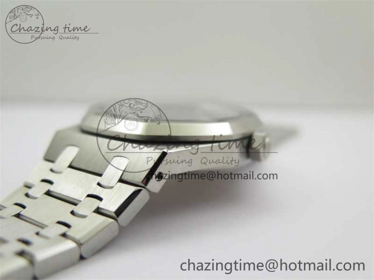 Royal Oak 41mm 15400 SS ZF 1:1 Best Edition Blue Textured Dial on SS Bracelet SA3120 Super Clone