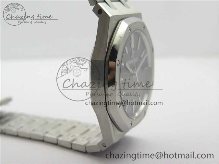 Royal Oak 41mm 15400 SS ZF 1:1 Best Edition Gray Textured Dial on SS Bracelet A3120 (Free Box)