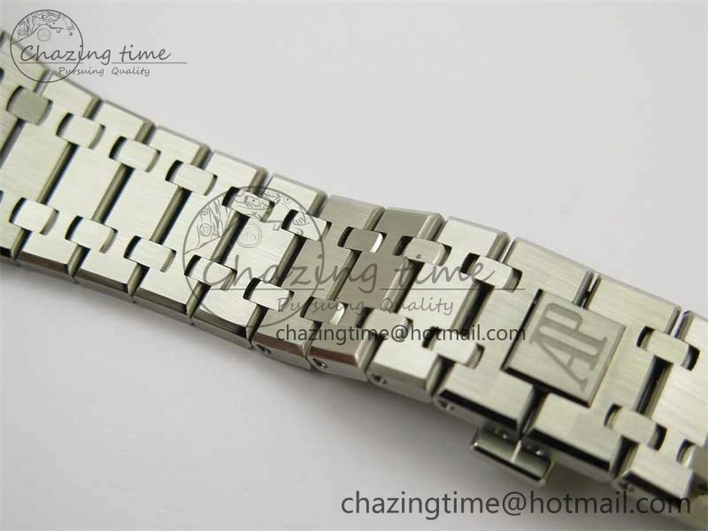 Royal Oak 41mm 15400 SS ZF 1:1 Best Edition Gray Textured Dial on SS Bracelet SA3120 Super Clone