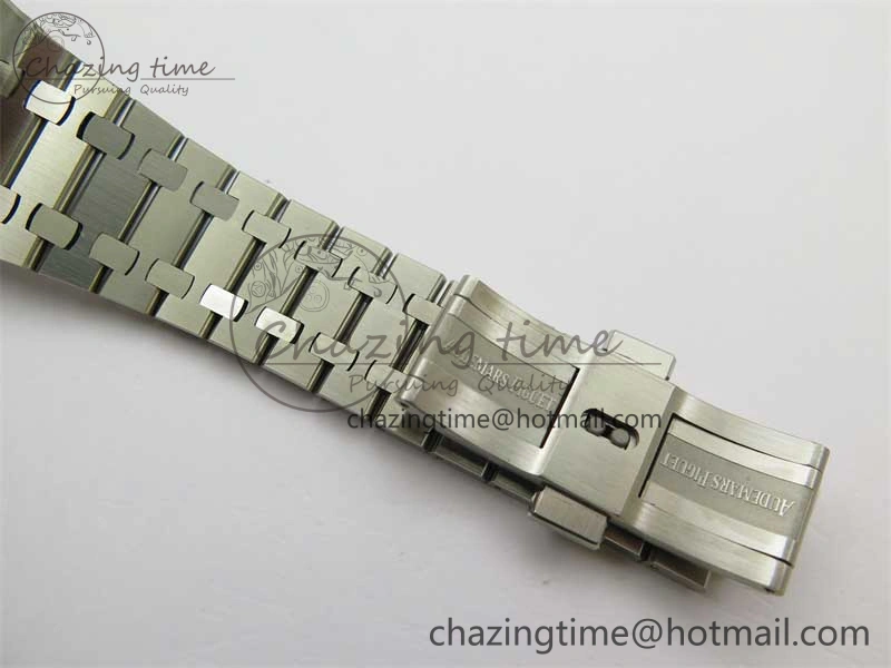 Royal Oak 41mm 15400 SS ZF 1:1 Best Edition Gray Textured Dial on SS Bracelet SA3120 Super Clone