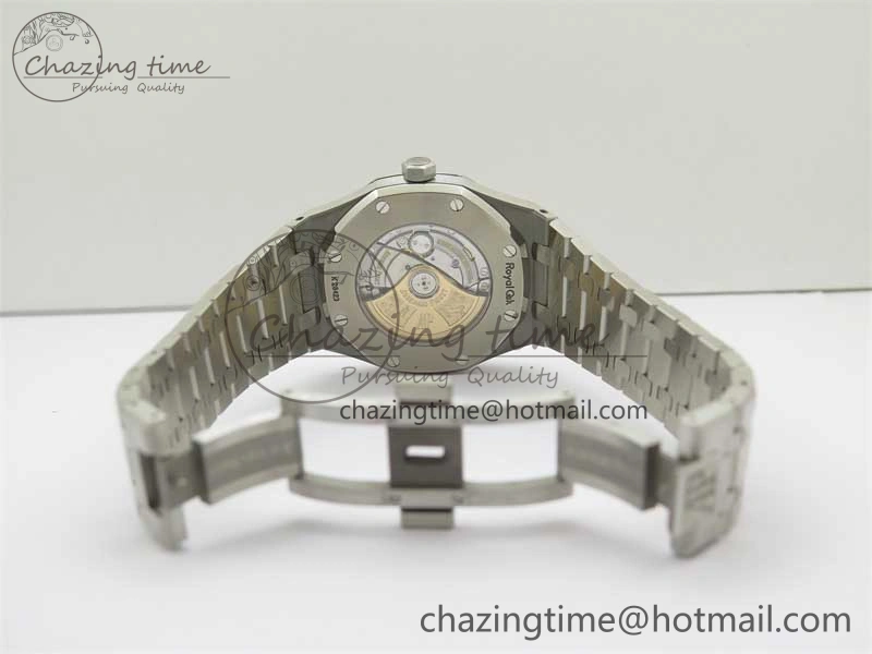 Royal Oak 41mm 15400 SS ZF 1:1 Best Edition Gray Textured Dial on SS Bracelet SA3120 Super Clone