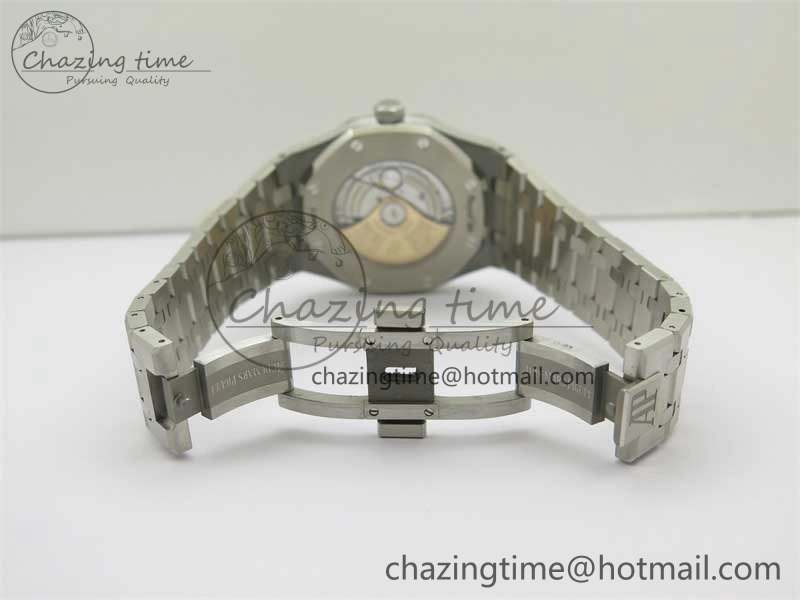 Royal Oak 41mm 15400 SS ZF 1:1 Best Edition Gray Textured Dial on SS Bracelet SA3120 Super Clone