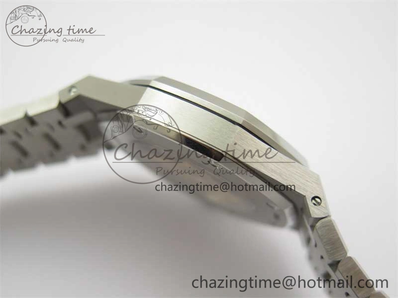 Royal Oak 41mm 15400 SS ZF 1:1 Best Edition Gray Textured Dial on SS Bracelet SA3120 Super Clone