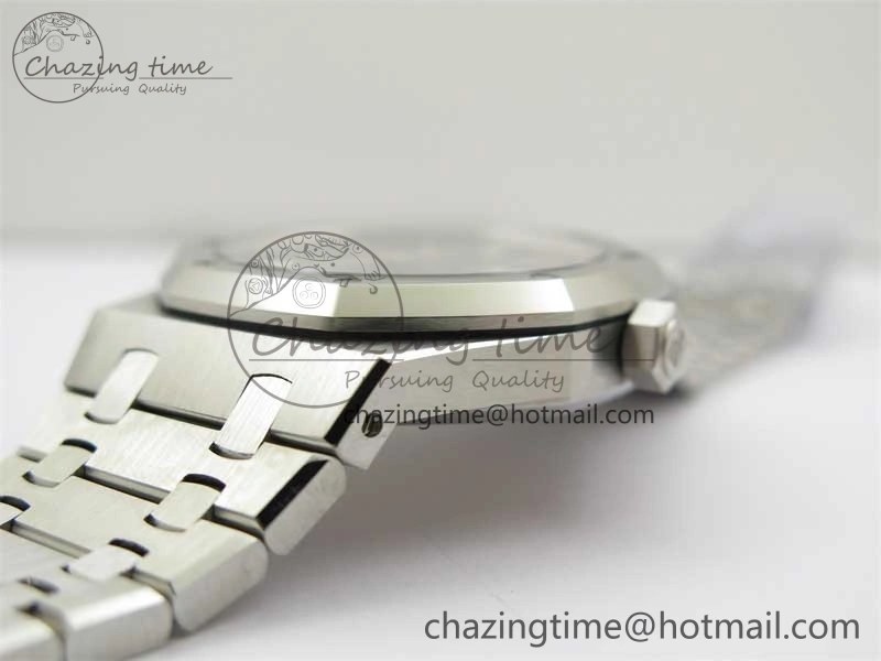 Royal Oak 41mm 15400 SS ZF 1:1 Best Edition Gray Textured Dial on SS Bracelet SA3120 Super Clone