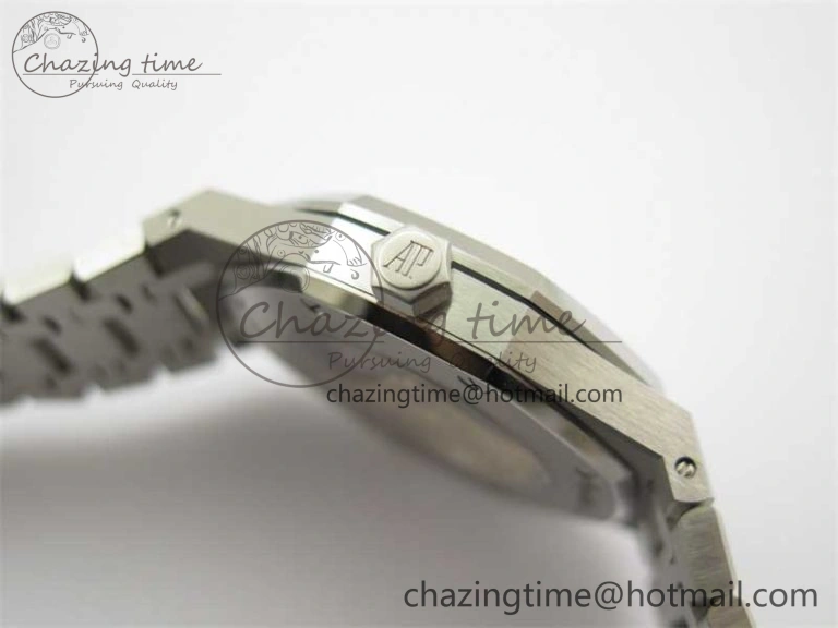 Royal Oak 41mm 15400 SS ZF 1:1 Best Edition Gray Textured Dial on SS Bracelet SA3120 Super Clone