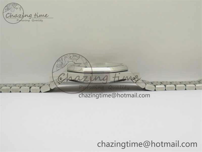 Royal Oak 41mm 15400 SS ZF 1:1 Best Edition White Textured Dial on SS Bracelet SA3120 Super Clone