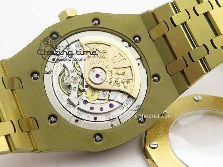Royal Oak 41mm 15400 YG JF 1:1 Best Edition Blue Dial On YG Bracelet A3120
