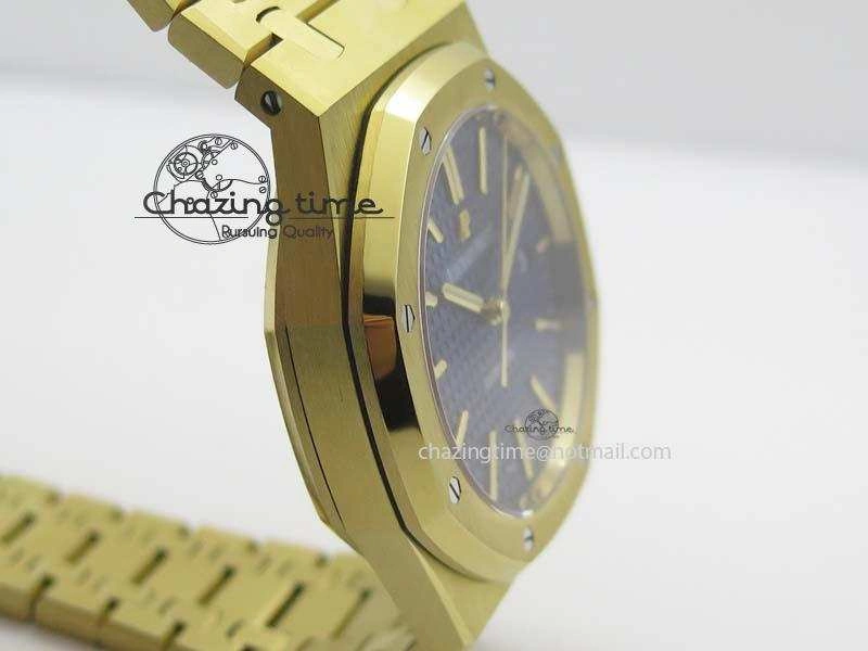 Royal Oak 41mm 15400 YG JF 1:1 Best Edition Blue Dial On YG Bracelet A3120