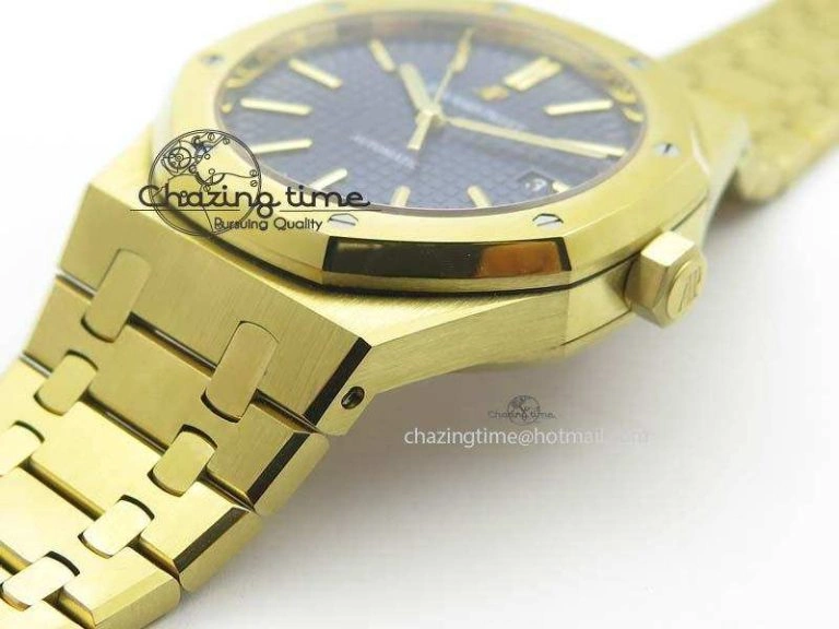 Royal Oak 41mm 15400 YG JF 1:1 Best Edition Blue Dial On YG Bracelet A3120