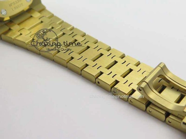 Royal Oak 41mm 15400 YG JF 1:1 Best Edition Blue Dial On YG Bracelet A3120