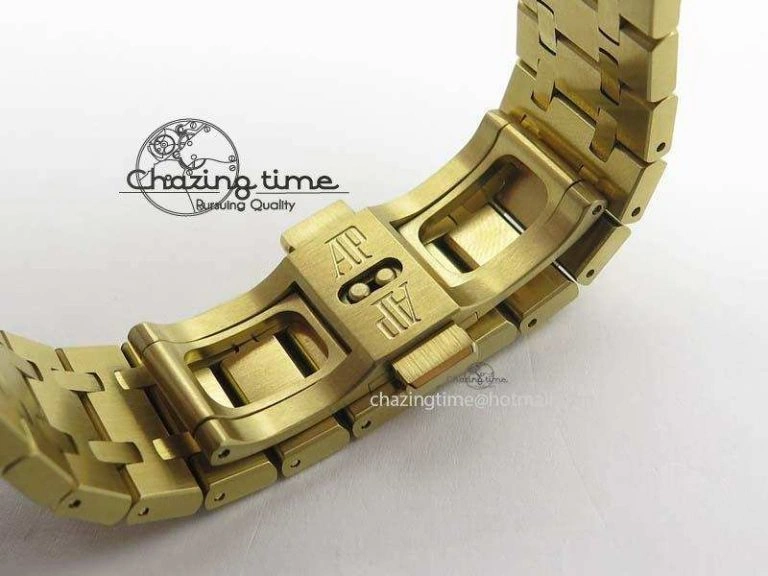 Royal Oak 41mm 15400 YG JF 1:1 Best Edition Blue Dial On YG Bracelet A3120