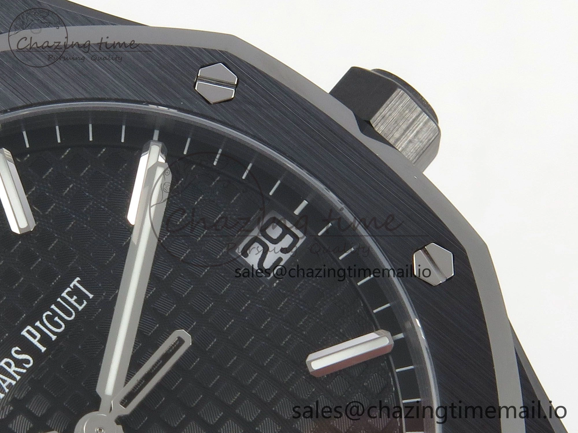 Royal Oak 41mm 15500 APSF 1:1 Best Edition Black Dial on Black Ceramic Bracelet SA4302 Super Clone