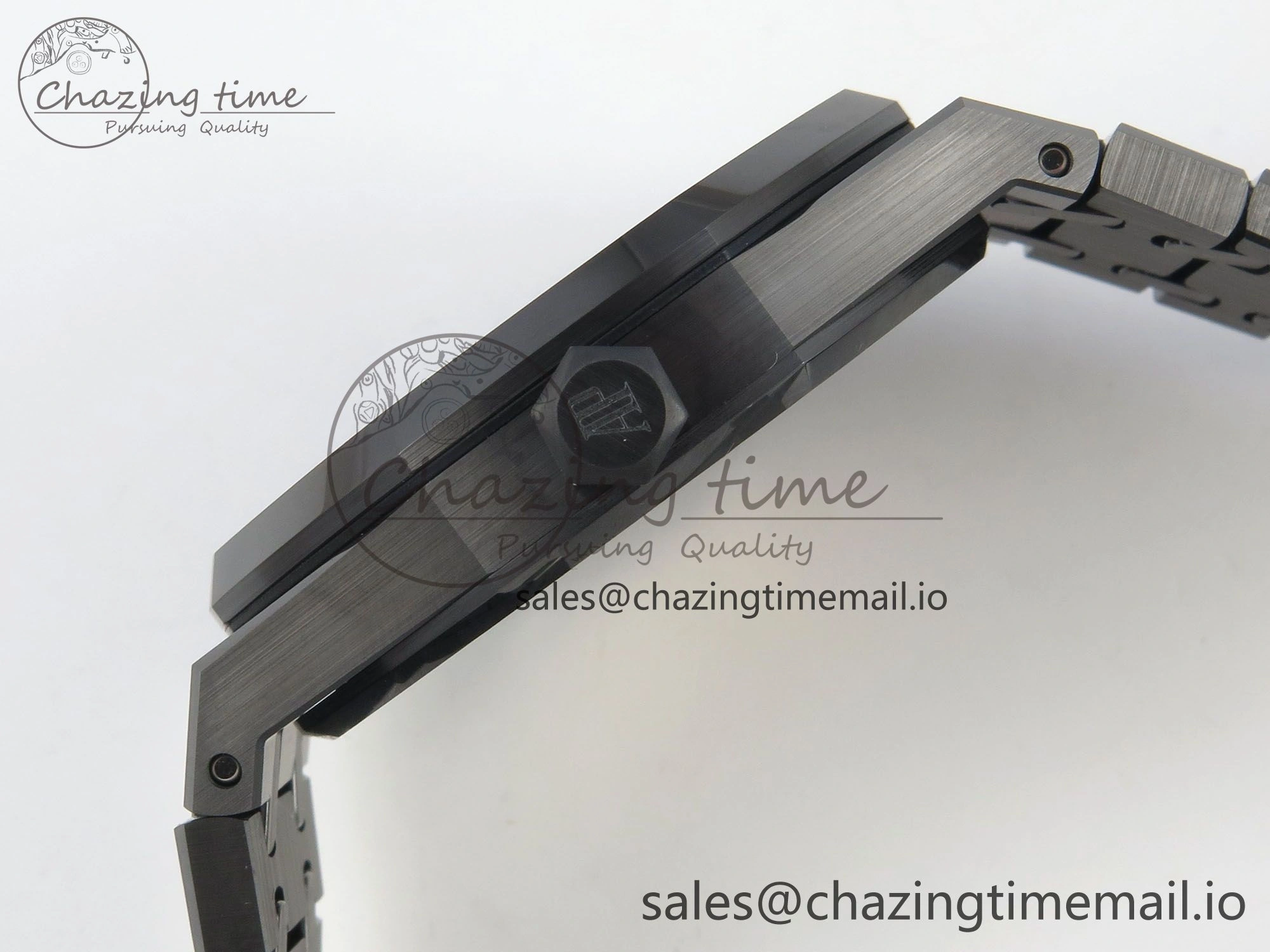 Royal Oak 41mm 15500 APSF 1:1 Best Edition Black Dial on Black Ceramic Bracelet SA4302 Super Clone