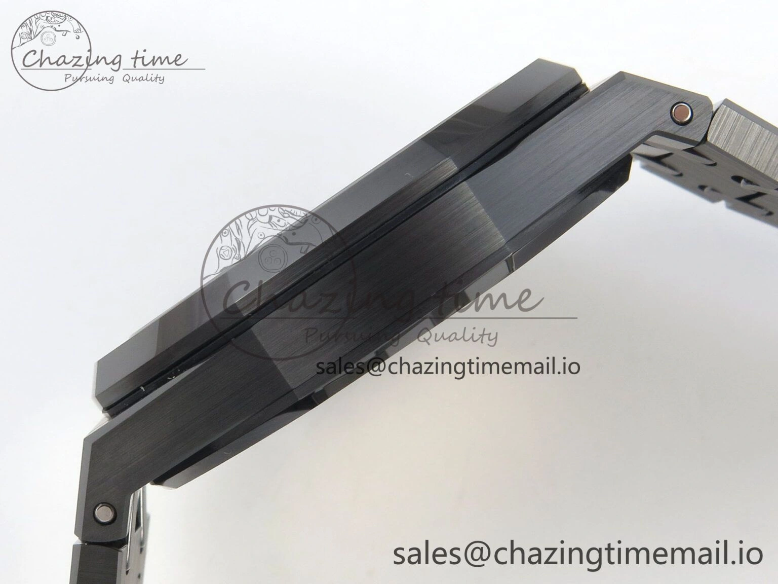 Royal Oak 41mm 15500 APSF 1:1 Best Edition Black Dial on Black Ceramic Bracelet SA4302 Super Clone