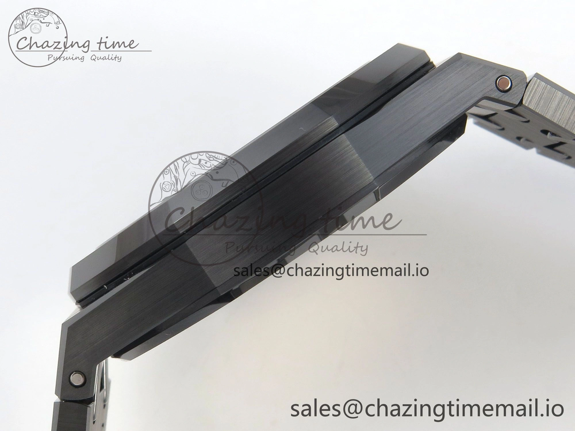 Royal Oak 41mm 15500 APSF 1:1 Best Edition Black Dial on Black Ceramic Bracelet SA4302 Super Clone