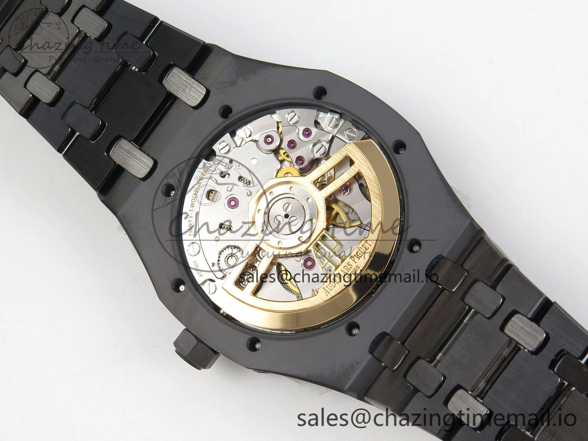 Royal Oak 41mm 15500 APSF 1:1 Best Edition Black Dial on Black Ceramic Bracelet SA4302 Super Clone