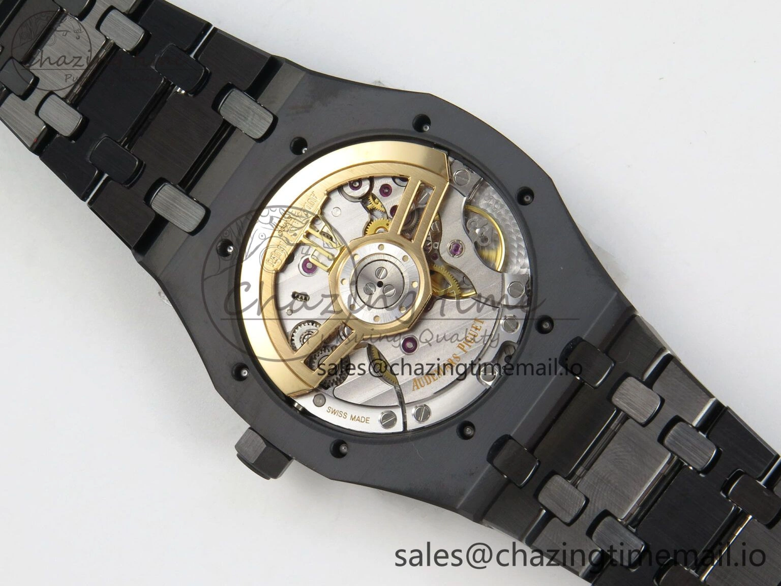 Royal Oak 41mm 15500 APSF 1:1 Best Edition Black Dial on Black Ceramic Bracelet SA4302 Super Clone