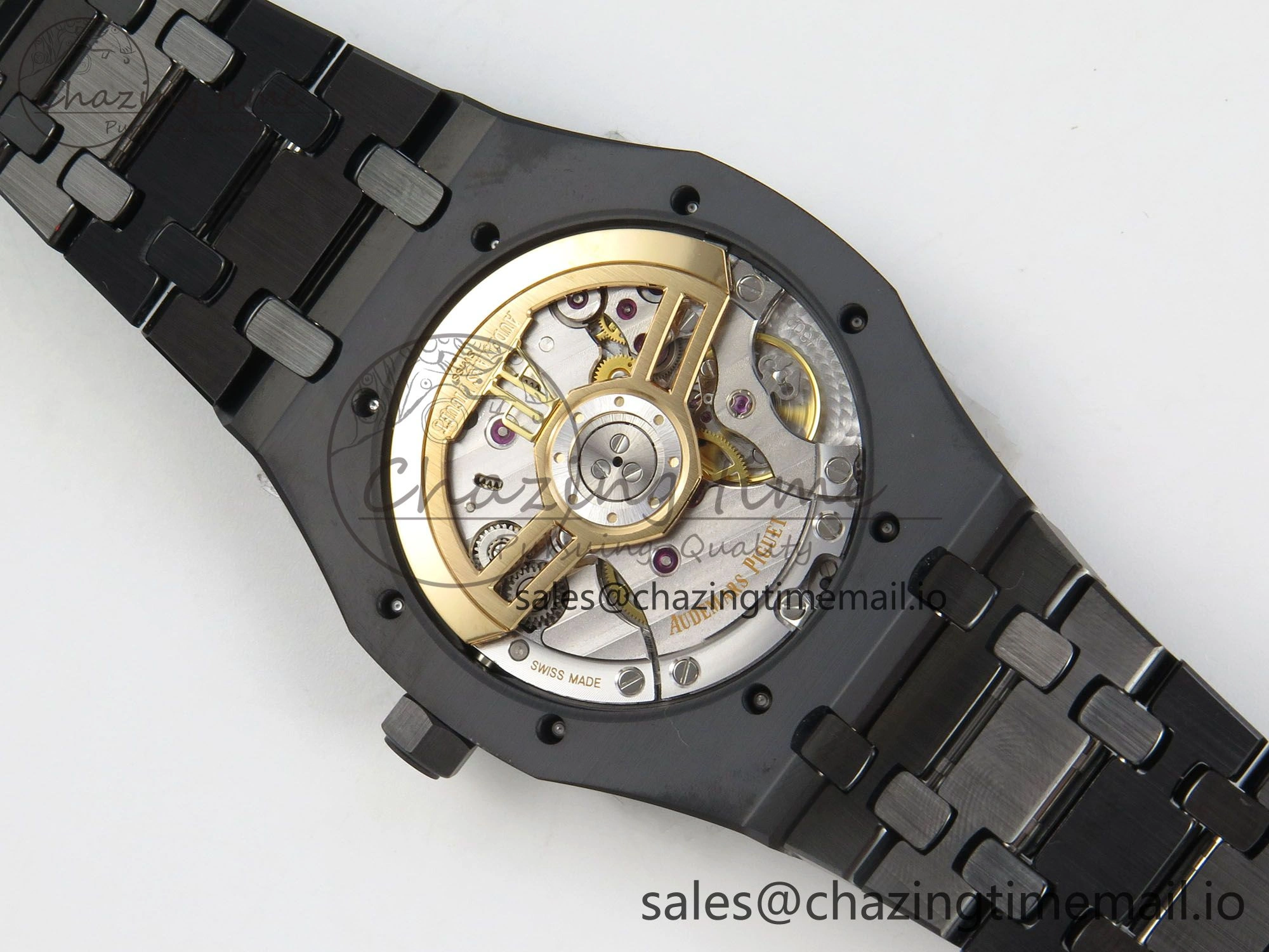 Royal Oak 41mm 15500 APSF 1:1 Best Edition Black Dial on Black Ceramic Bracelet SA4302 Super Clone