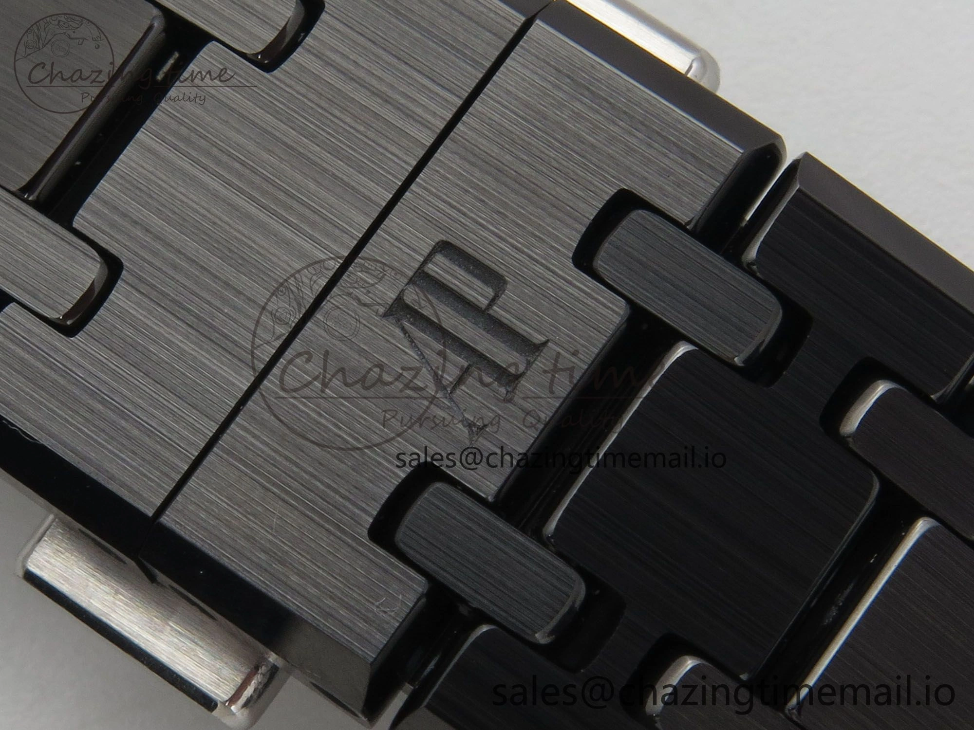 Royal Oak 41mm 15500 APSF 1:1 Best Edition Black Dial on Black Ceramic Bracelet SA4302 Super Clone