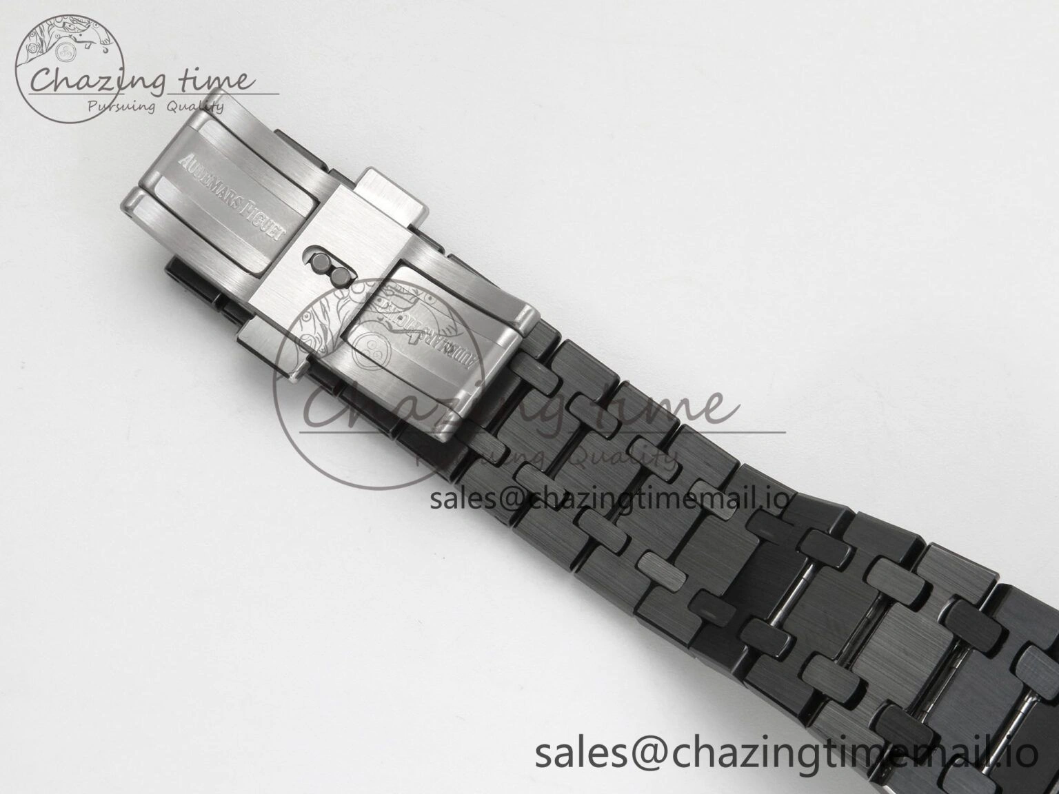 Royal Oak 41mm 15500 APSF 1:1 Best Edition Black Dial on Black Ceramic Bracelet SA4302 Super Clone