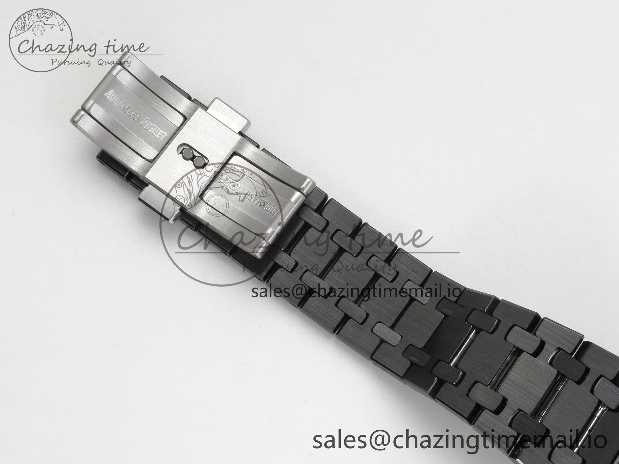 Royal Oak 41mm 15500 APSF 1:1 Best Edition Black Dial on Black Ceramic Bracelet SA4302 Super Clone