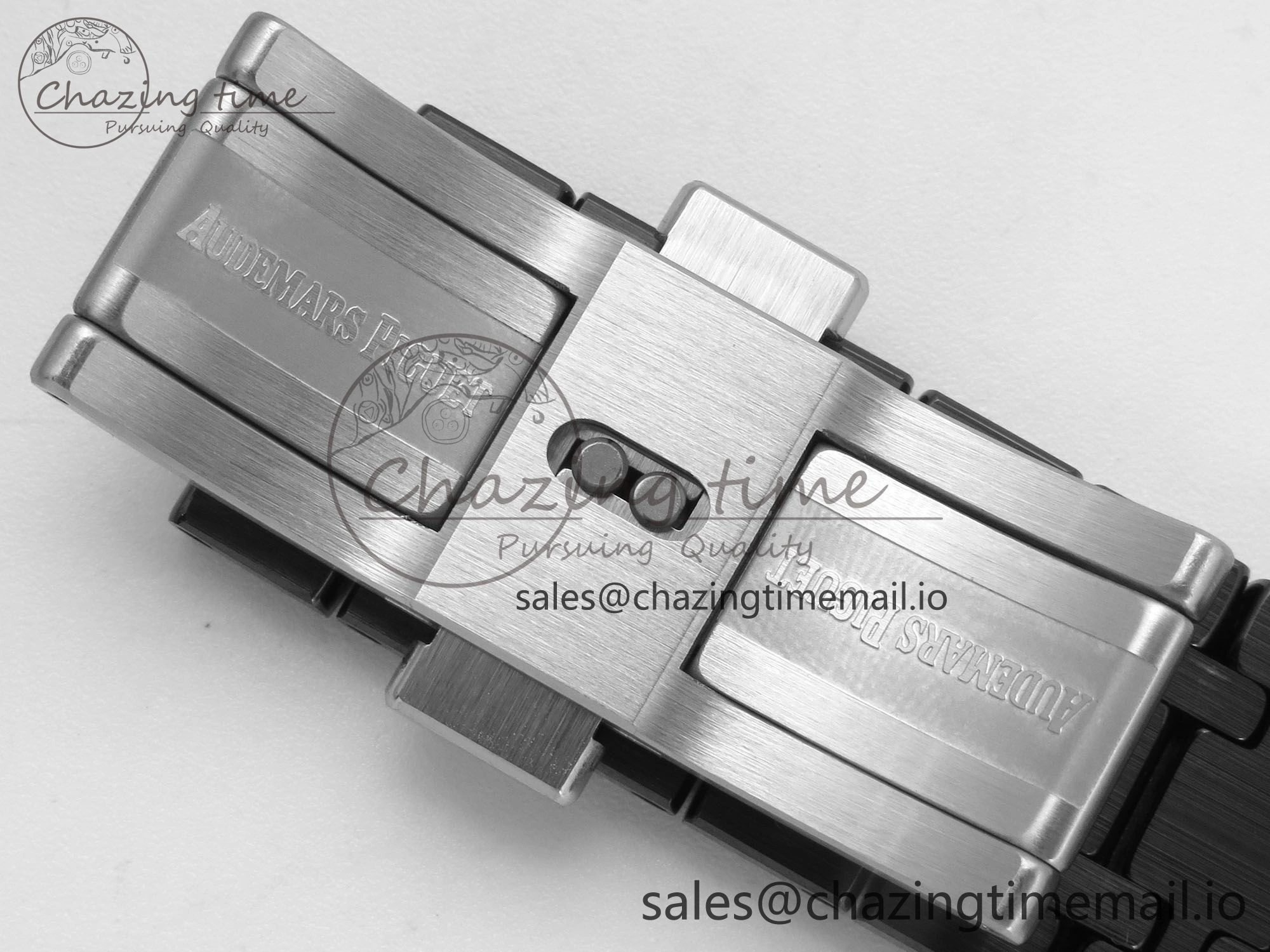 Royal Oak 41mm 15500 APSF 1:1 Best Edition Black Dial on Black Ceramic Bracelet SA4302 Super Clone