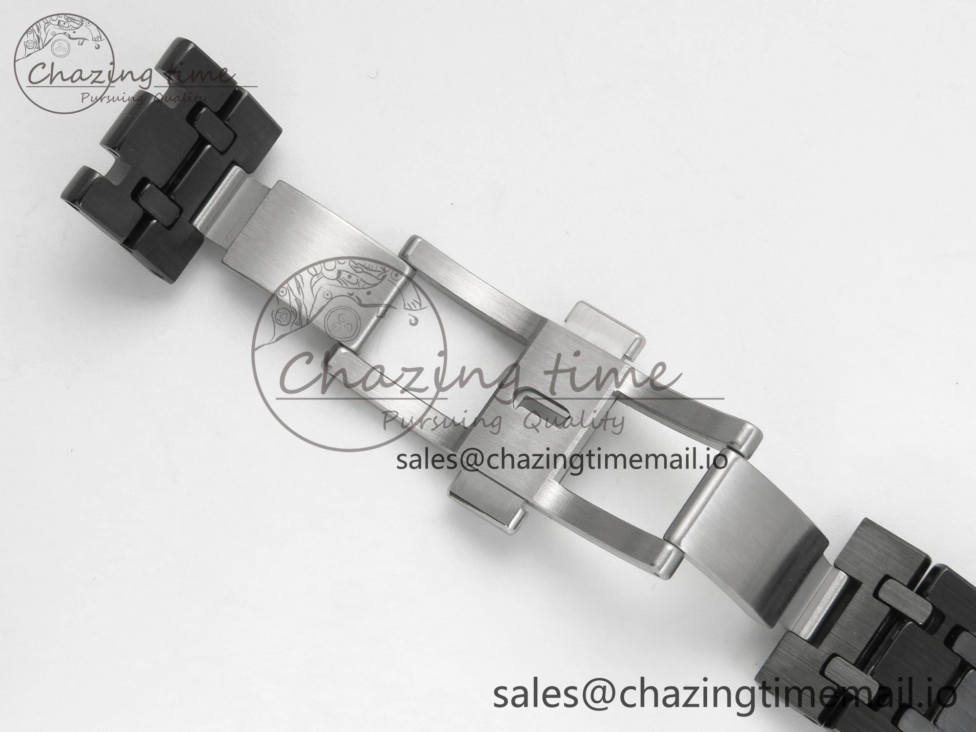 Royal Oak 41mm 15500 APSF 1:1 Best Edition Black Dial on Black Ceramic Bracelet SA4302 Super Clone